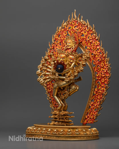 Handmade Hevajra Statue: Ideal for Devotional Spaces