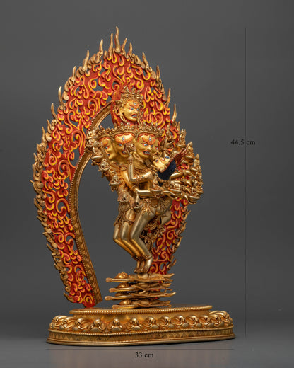 Handmade Hevajra Statue: Ideal for Devotional Spaces