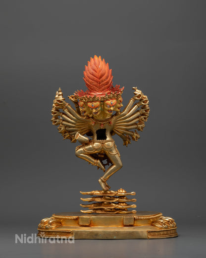 Handmade Hevajra Statue: Ideal for Devotional Spaces
