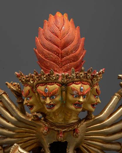 Handmade Hevajra Statue: Ideal for Devotional Spaces