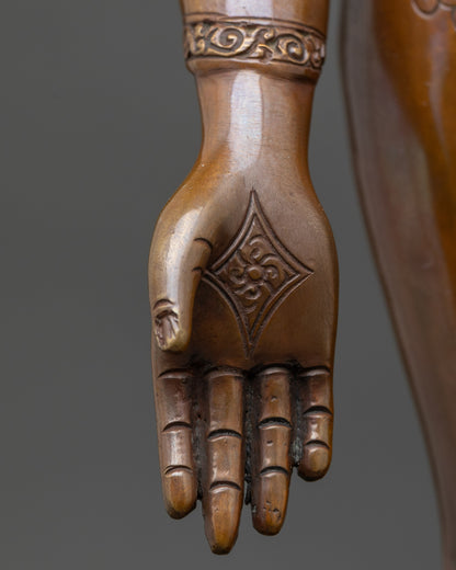 Standing Maitreya Buddha Sculpture | Handcrafted Spiritual Decor