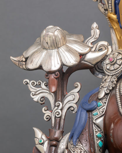 Oxidized Green Tara Statue – Tibetan Deity for Blessings and Peace