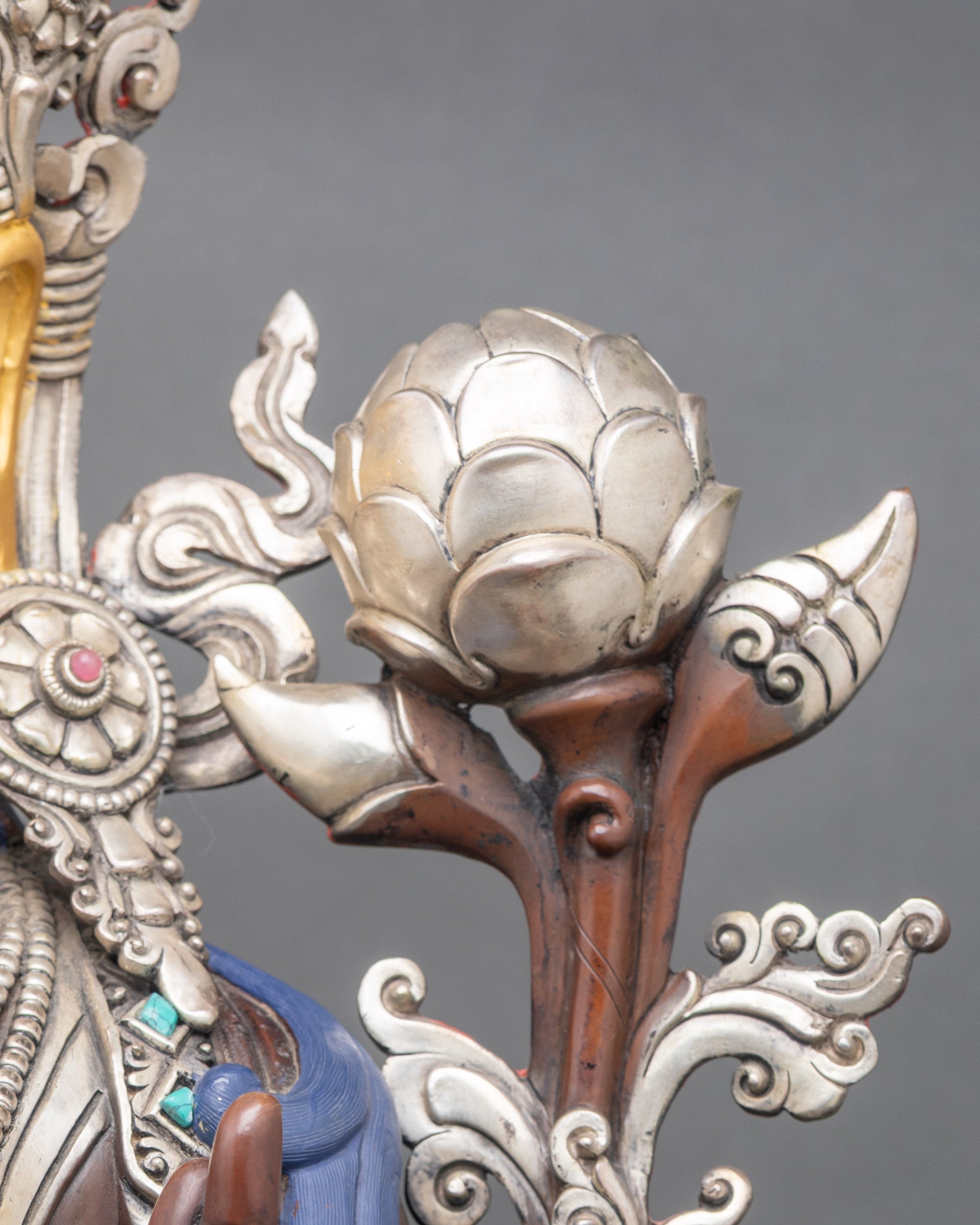 Oxidized Green Tara Statue – Tibetan Deity for Blessings and Peace