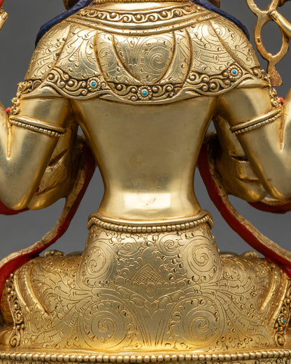 Chenrezig Meditation Statue | Four-Armed Bodhisattva of Compassion