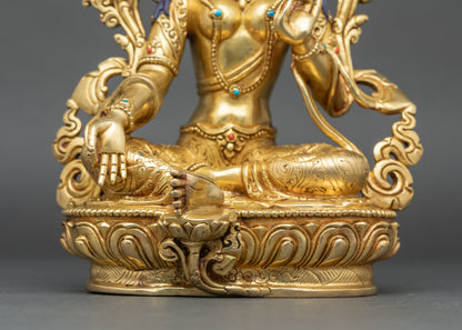 Green Tara Meditation Statue | Goddess of Compassion Sculpture