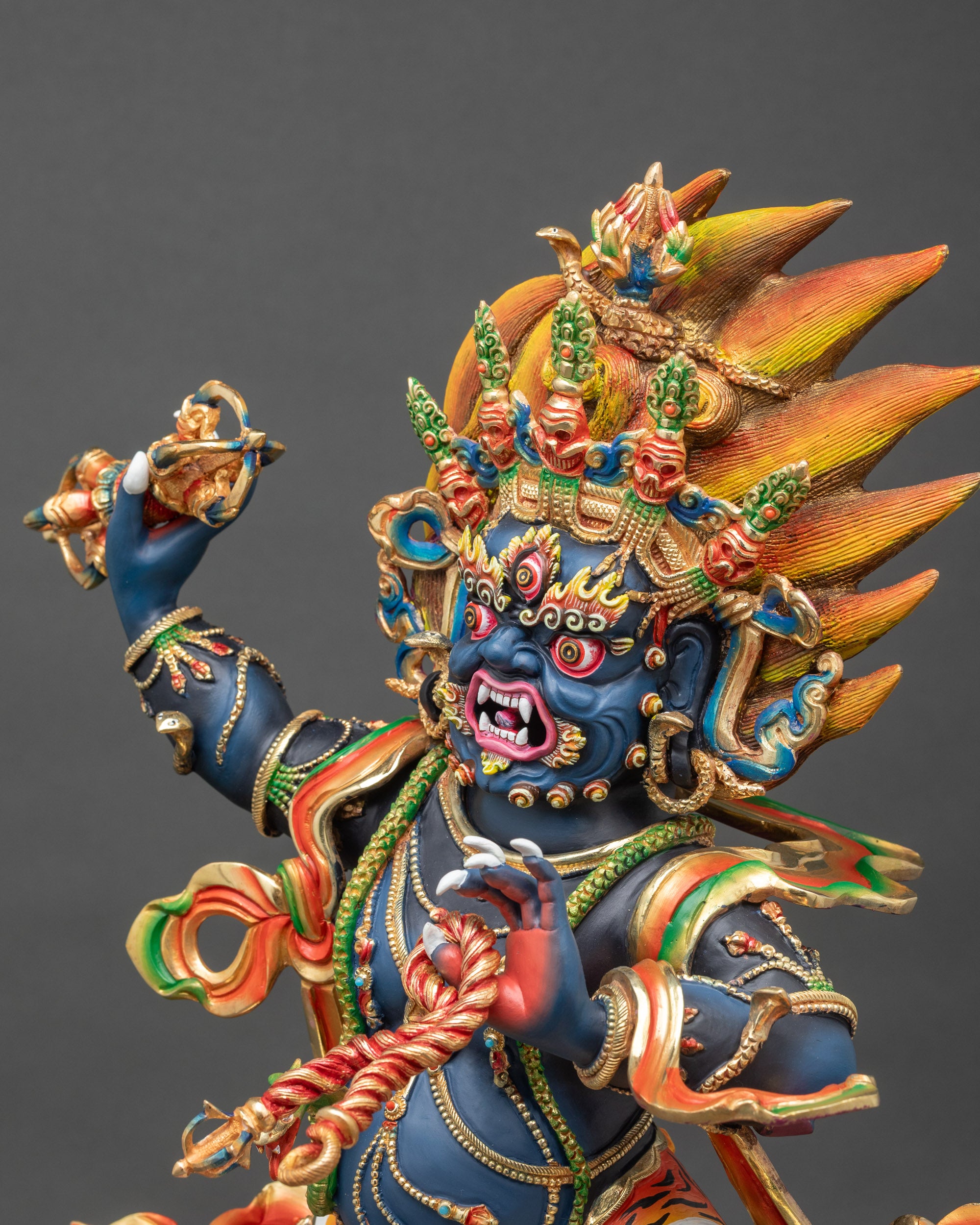 Wrathful Vajrapani – Spiritual Power & Protection Sculpture
