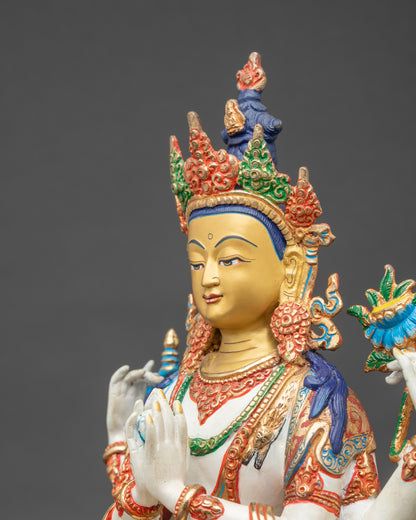 Chenrezig Sculpture – Tibetan Bodhisattva of Infinite Compassion