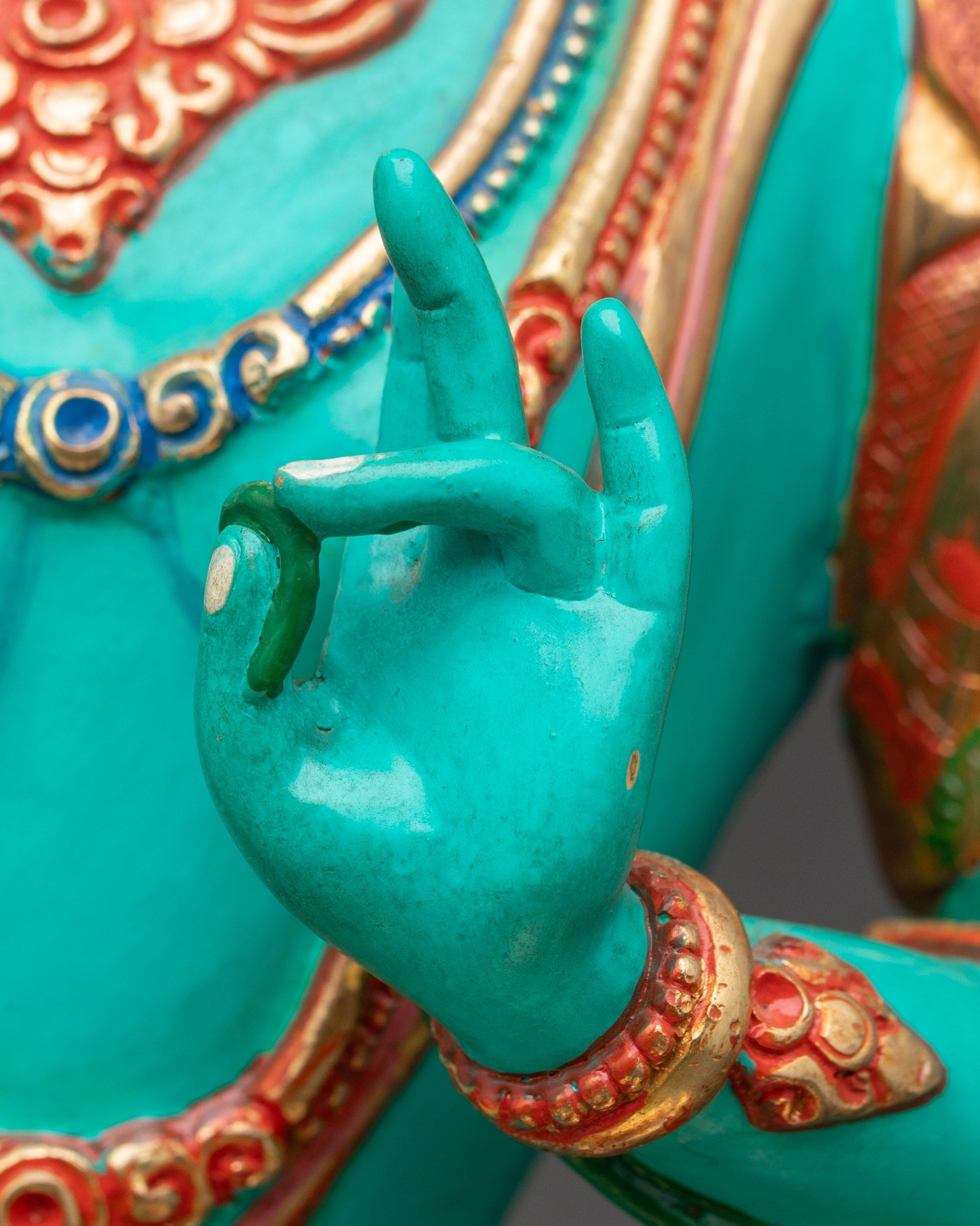 Handcrafted Green Tara Statue – Goddess of Compassion and Protection