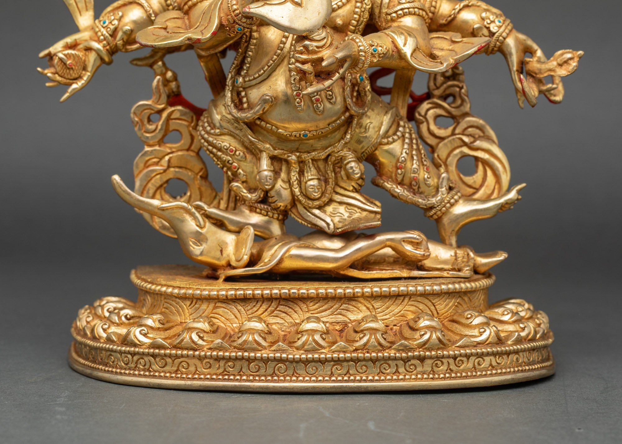 Shadbhuja Mahakala Statue | Handicrafted Nepalese Sculptures