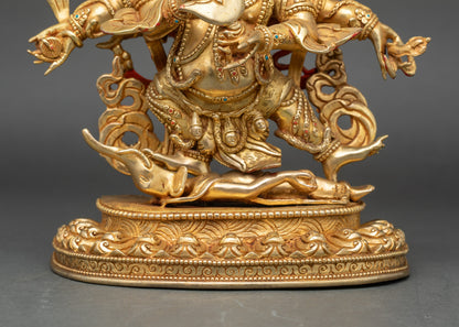 Shadbhuja Mahakala Statue | Handicrafted Nepalese Sculptures