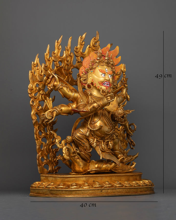 Six-Armed Mahakala: Guardian of Wisdom and Protector of Devotees