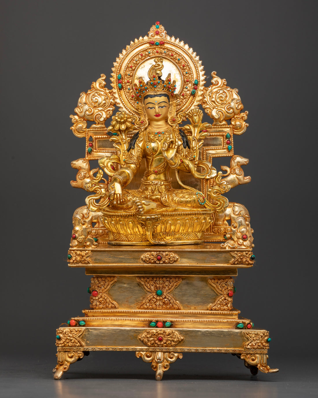 Green Tara on the Throne: Guardian of Compassion and Protection