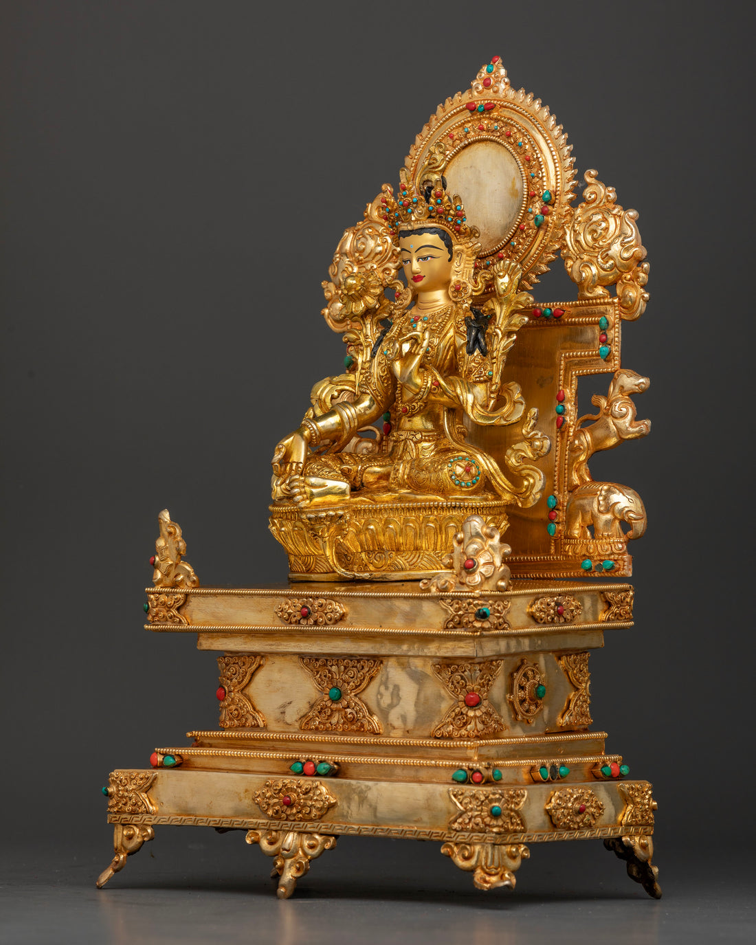 Green Tara on the Throne: Guardian of Compassion and Protection