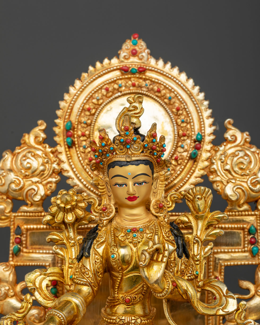 Green Tara on the Throne: Guardian of Compassion and Protection