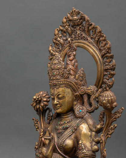 Antique White Tara Statue | Rare Tibetan Buddhist Sculpture