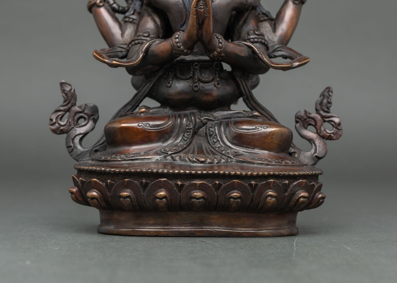 Chenrezig Consort Statue | Buddhist Oxidized Copper Sculpture