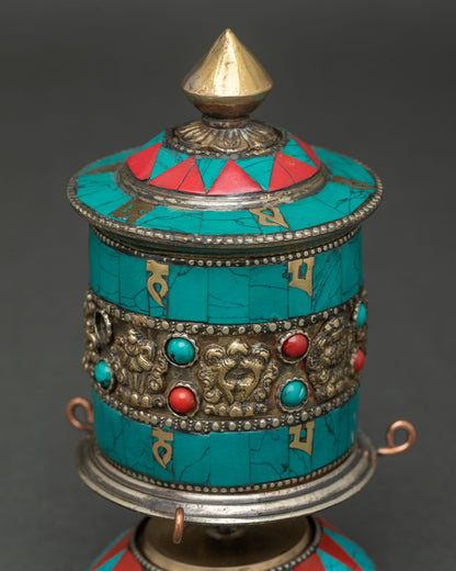 Tibetan Prayer Wheel for Mindfulness and Inner Peace