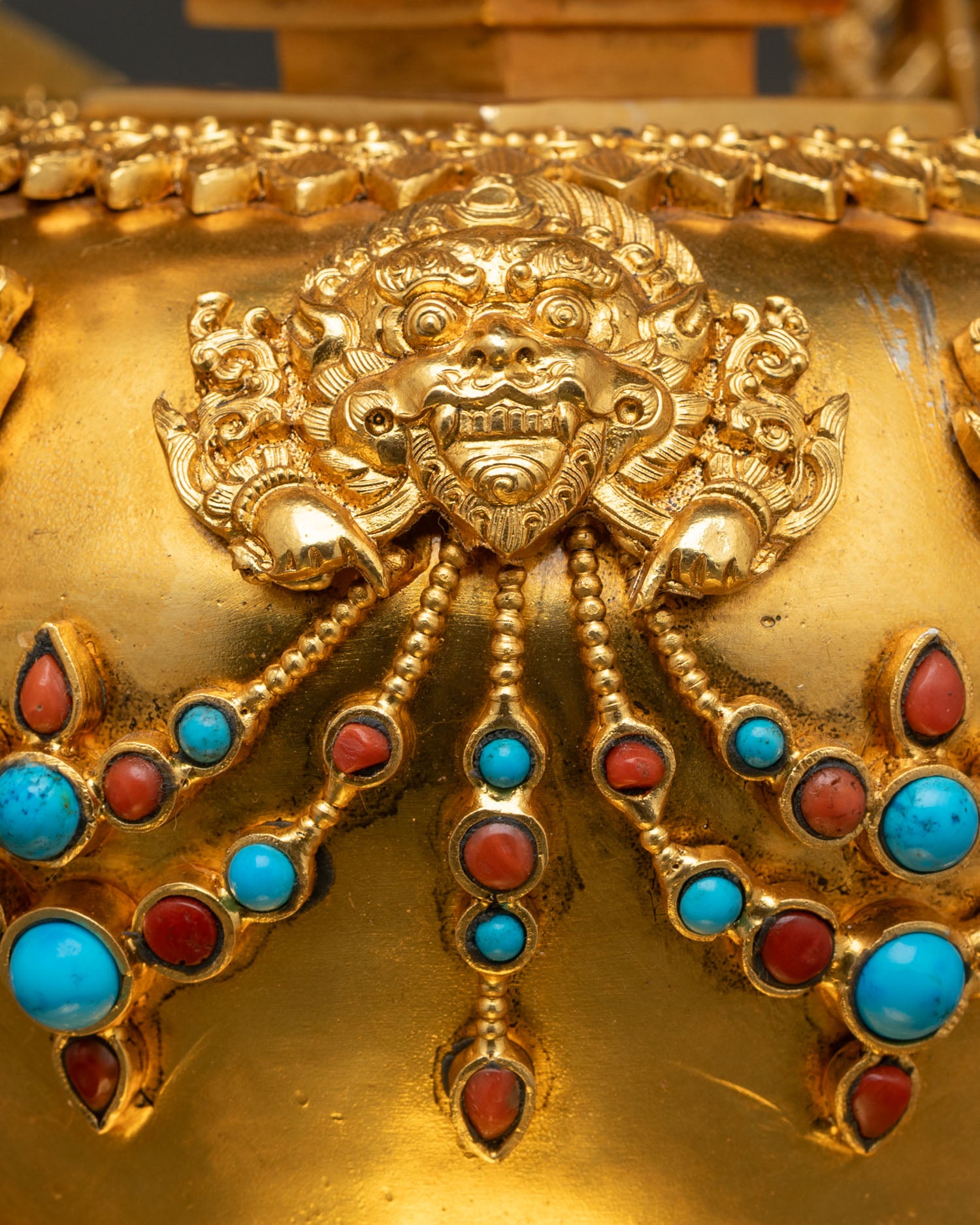 Copper Tibetan Stupa | Buddhist Shrine From Nepal