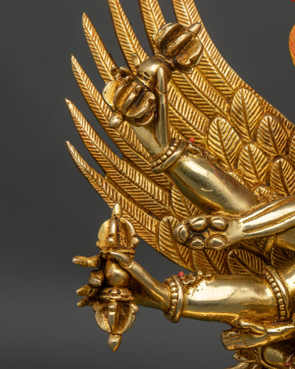 Vajrakilaya Statue | Handcrafted 24K Gold Gilded Sculpture