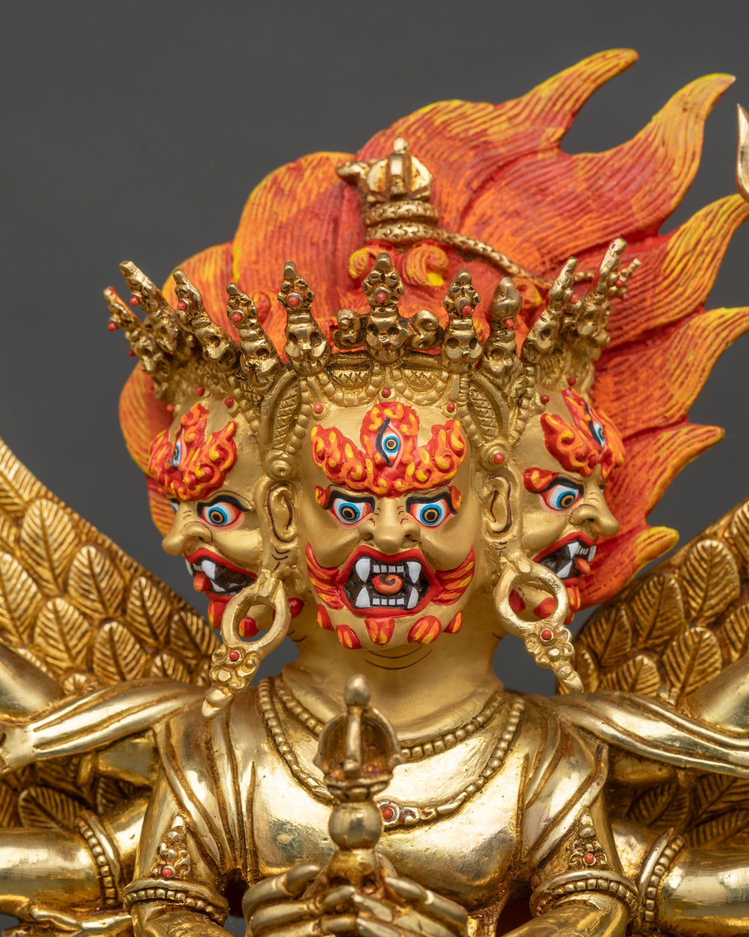 Vajrakilaya Statue | Handcrafted 24K Gold Gilded Sculpture