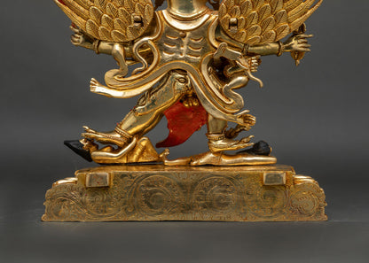 Vajrakilaya Statue | Handcrafted 24K Gold Gilded Sculpture
