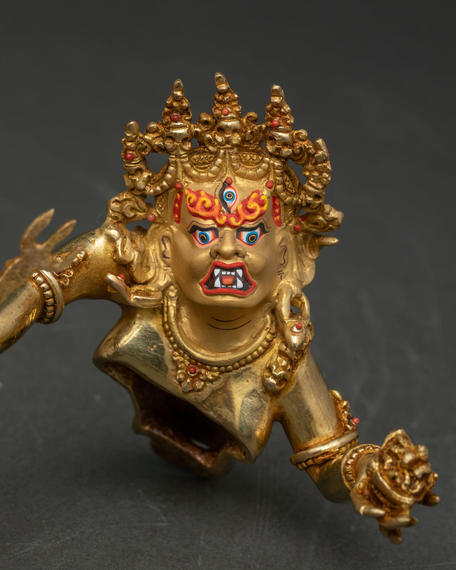 Vajrakilaya Statue | Handcrafted 24K Gold Gilded Sculpture