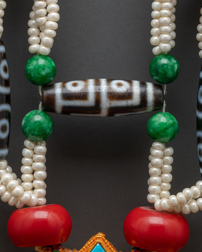 Handmade Ghau Mala - Spiritual Amulet Necklace