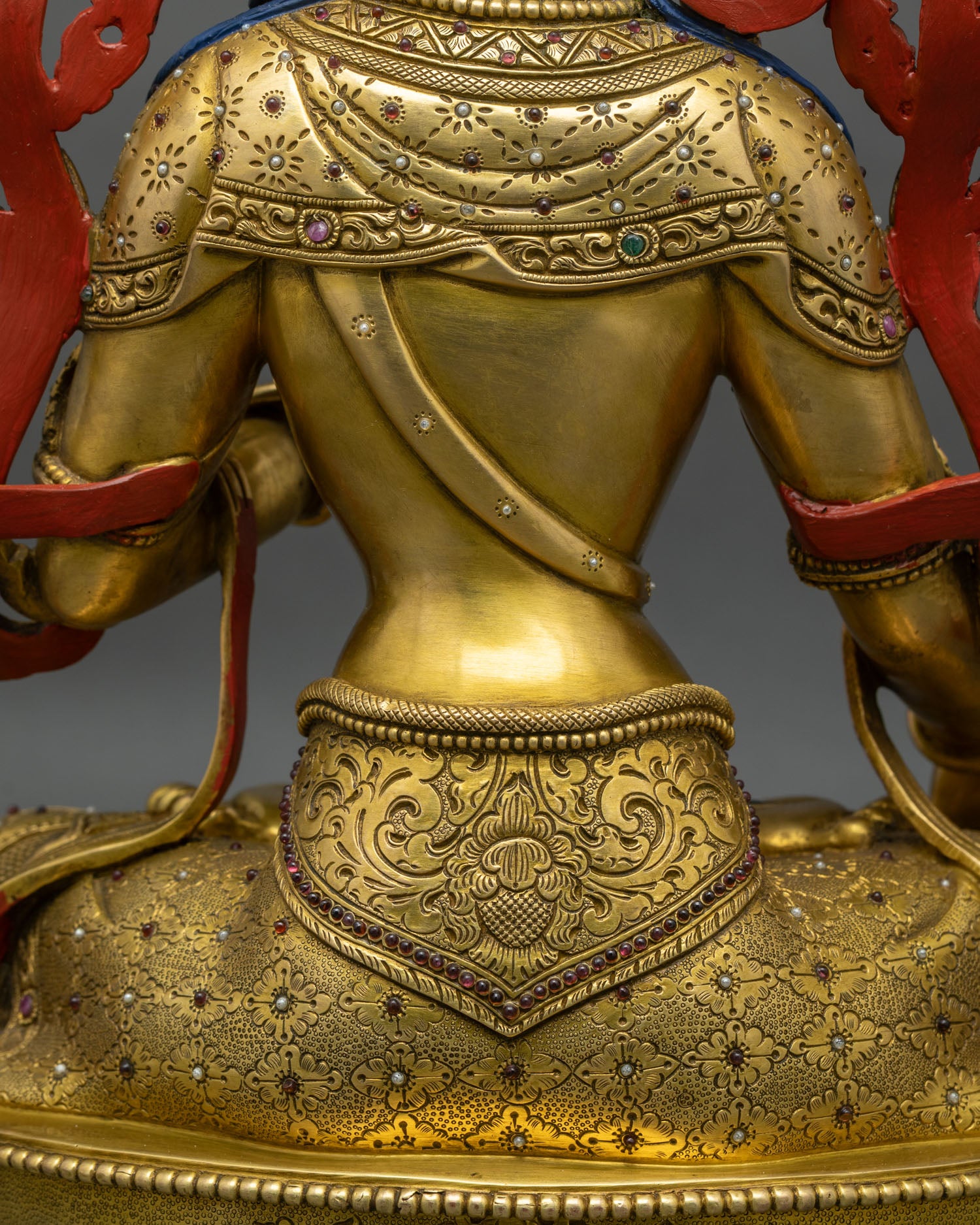 White Tara Statue | 24K Gold Fire-Gilded Sculpture from Nepal