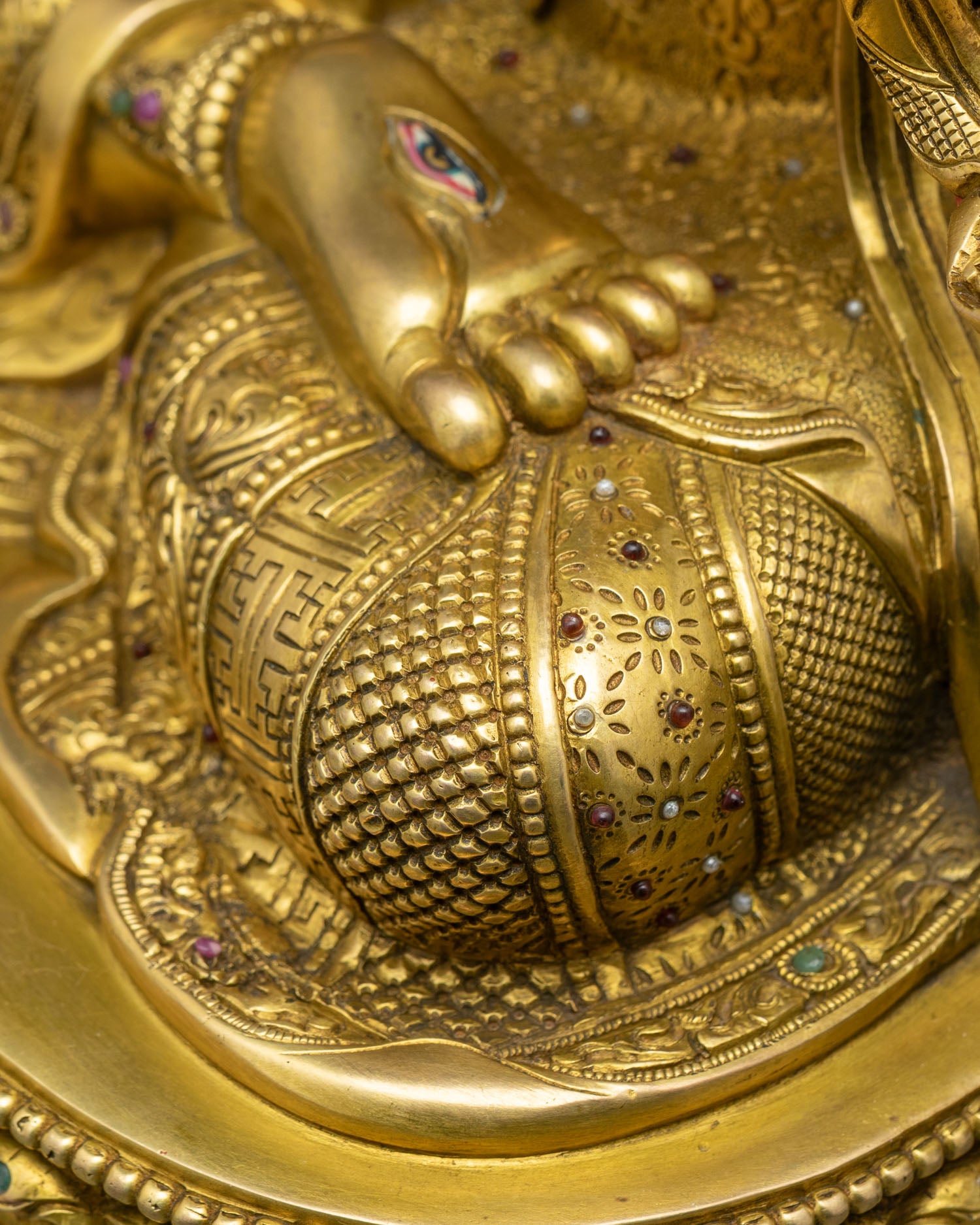 White Tara Statue | 24K Gold Fire-Gilded Sculpture from Nepal