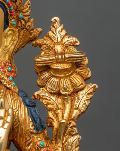 Sacred Manjushri Statue | Traditional Himalayan Art