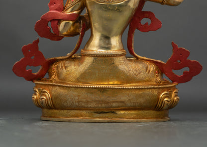 Sacred Manjushri Statue | Traditional Himalayan Art