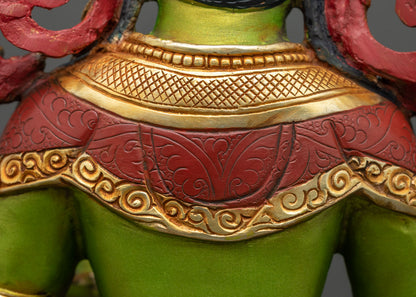 Green Tara Statue | Hand-Painted Nepali Buddhist Art