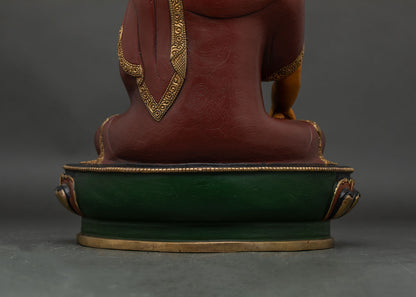 Shakyamuni Buddha Statue | Hand-Painted Copper Sculpture
