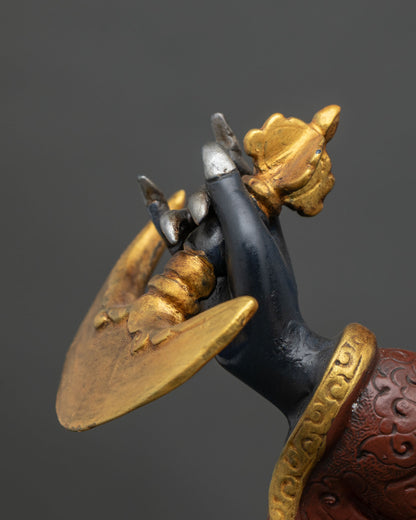 Black Cloak Mahakala Bernagchen Statue | Tibetan Dharma Protector