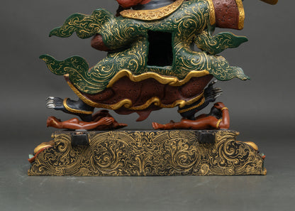 Black Cloak Mahakala Bernagchen Statue | Tibetan Dharma Protector