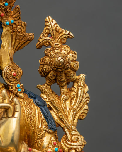 Green Tara Statue | Handcrafted Nepalese Copper Sculpture