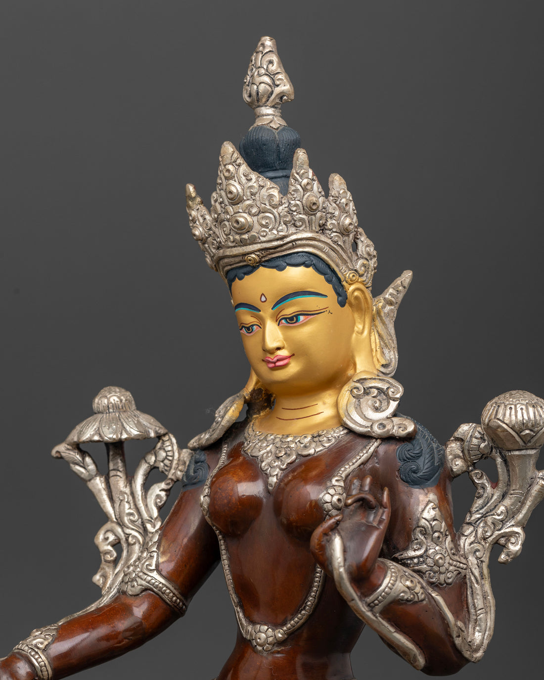 Verdant Grace: The Oxidized Copper Green Tara