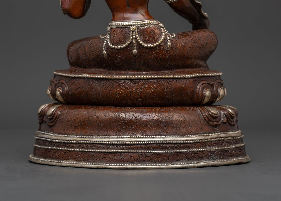 Verdant Grace: The Oxidized Copper Green Tara