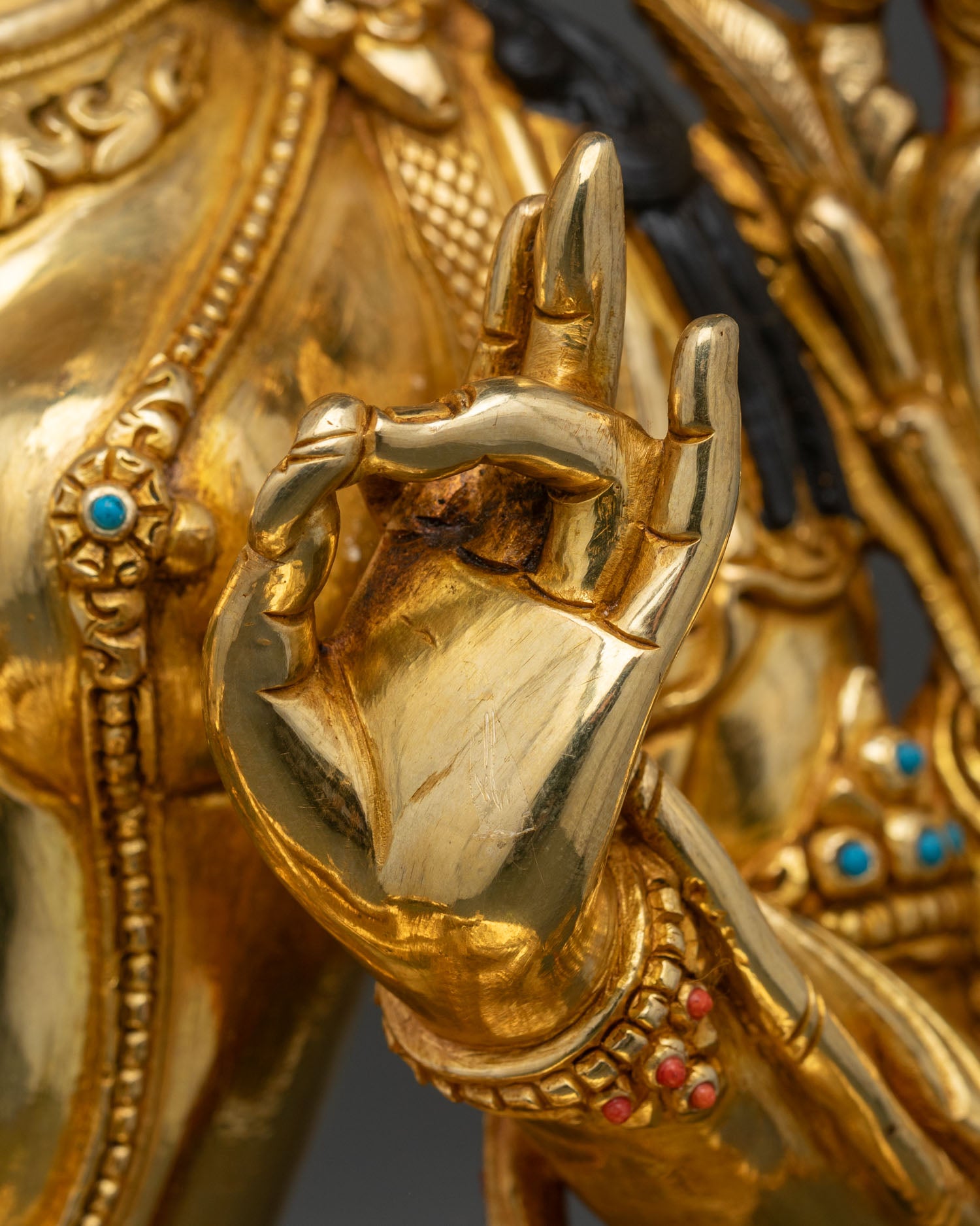 Handmade Green Tara Statue | Buddhist Art from Nepal