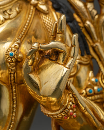 Handmade Green Tara Statue | Buddhist Art from Nepal