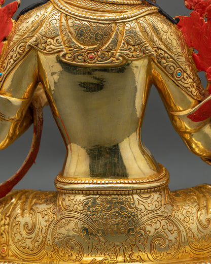 Handmade Green Tara Statue | Buddhist Art from Nepal