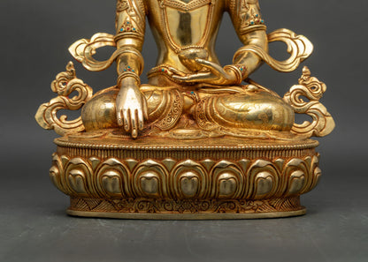 Crowned Shakyamuni Buddha Statue | Handmade Buddhist Sculpture