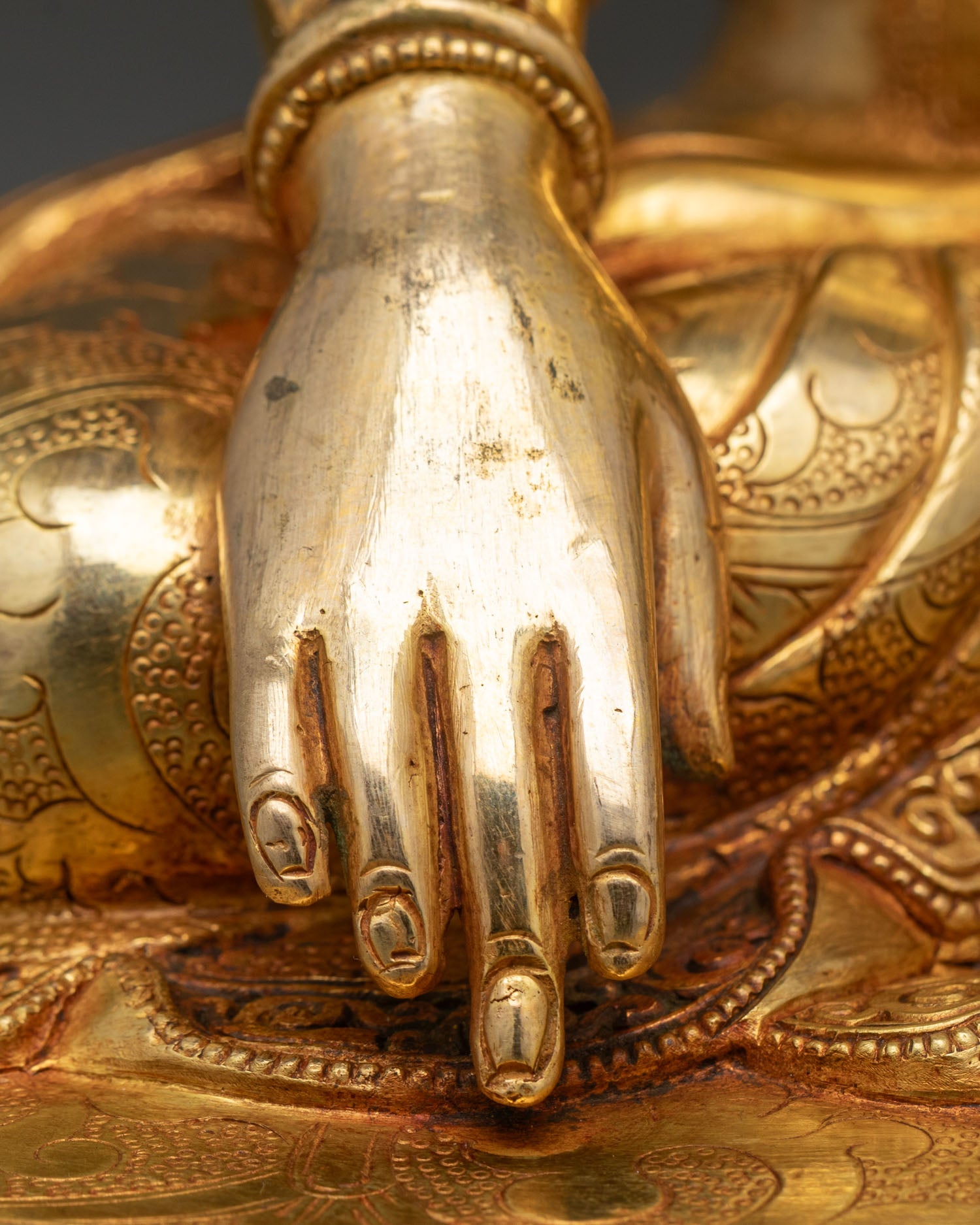 Crowned Shakyamuni Buddha Statue | Handmade Buddhist Sculpture