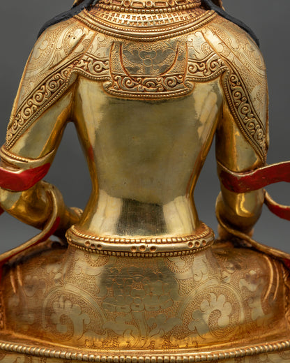 Crowned Shakyamuni Buddha Statue | Handmade Buddhist Sculpture