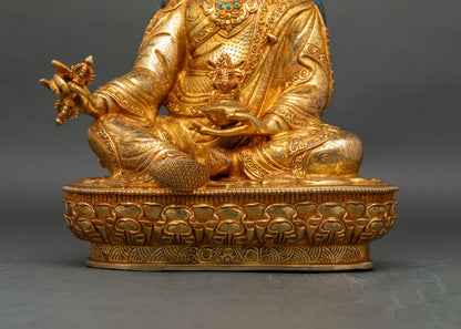 Tibetan Guru Rinpoche Statue | Spiritual Art from Kathmandu Nepal