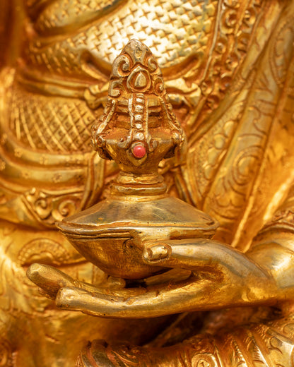Tibetan Guru Rinpoche Statue | Spiritual Art from Kathmandu Nepal