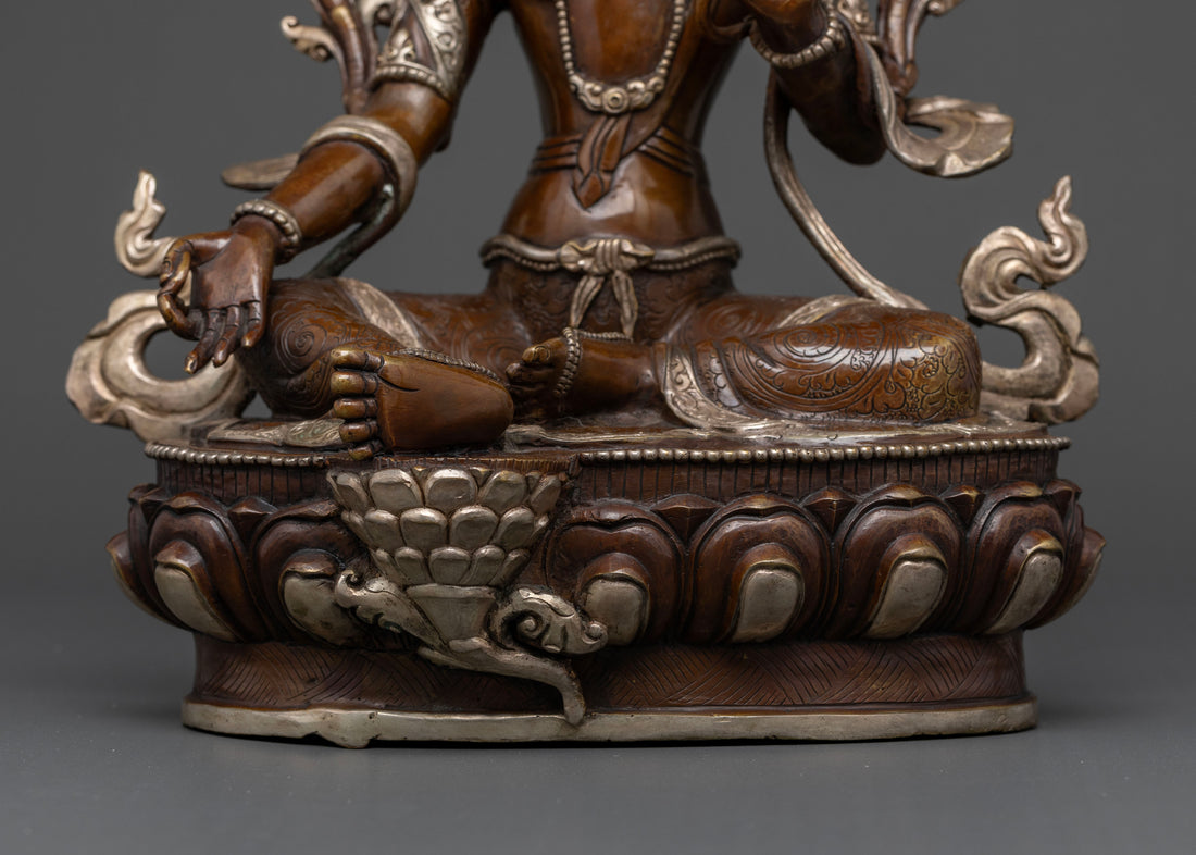 The Timeless Beauty of the Oxidized Green Tara Statue