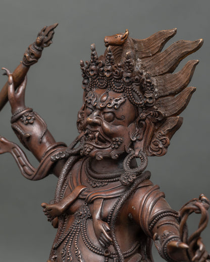 Hayagriva Statue | Oxidized Copper Artwork from Nepal