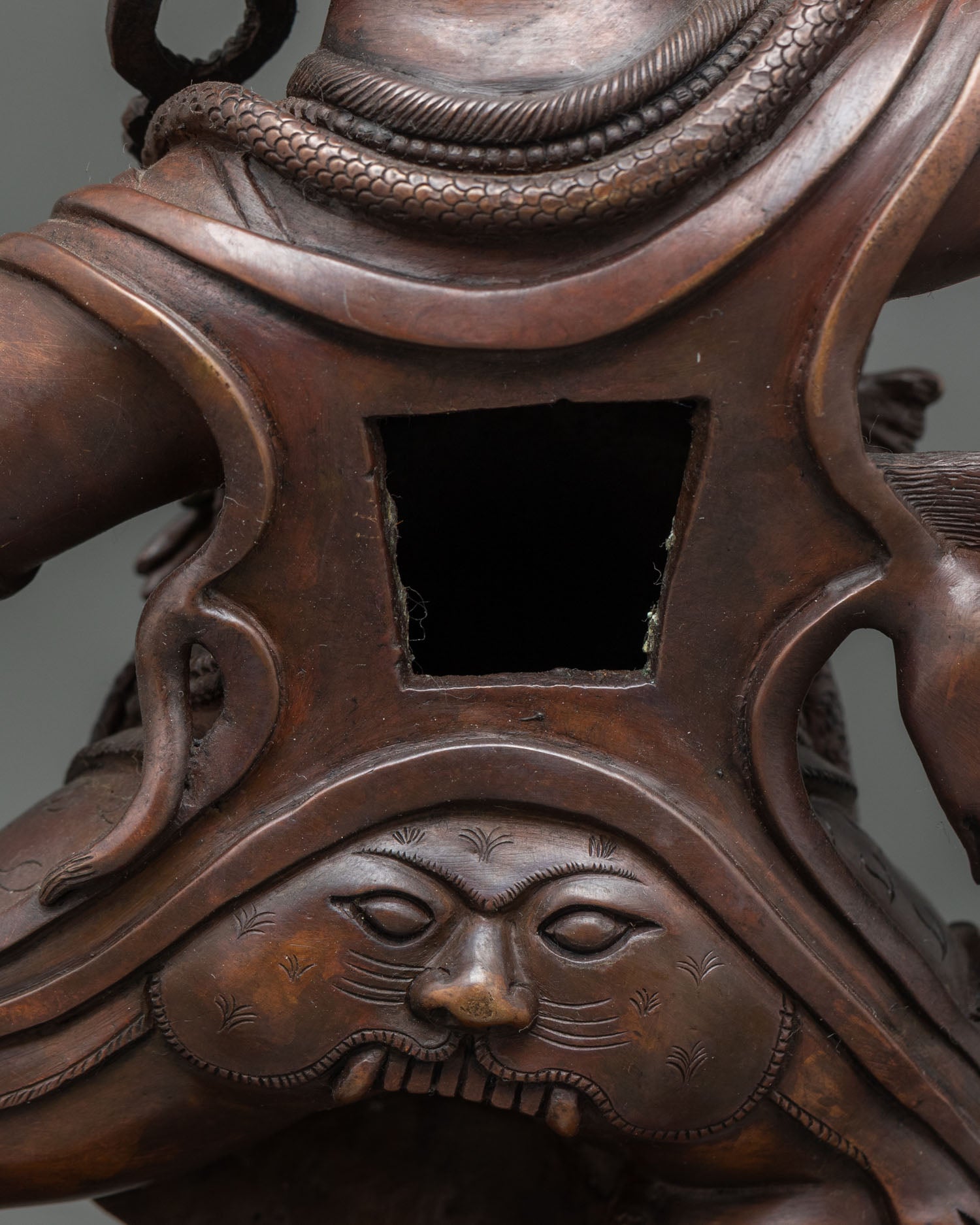 Hayagriva Statue | Oxidized Copper Artwork from Nepal