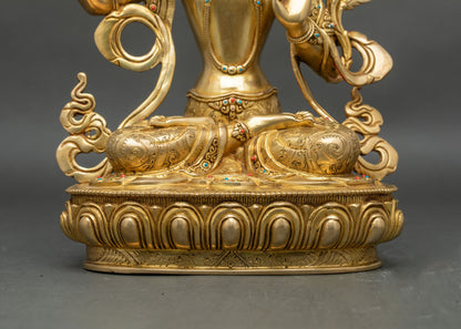 Manjushri Bodhisattva Statue | Premium Nepal Handmade Figurine
